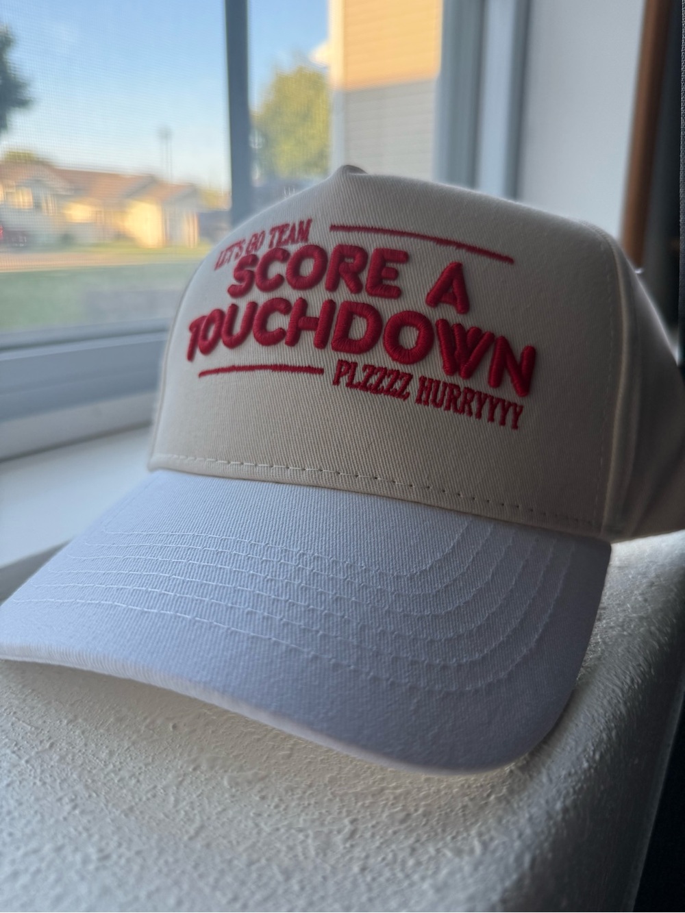 'Score A Touchdown' Kenz Kustomz Embroidered Baseball Cap